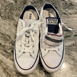 White Conserve Low Top with Double Tongue, Men’s 8/Women’s 10